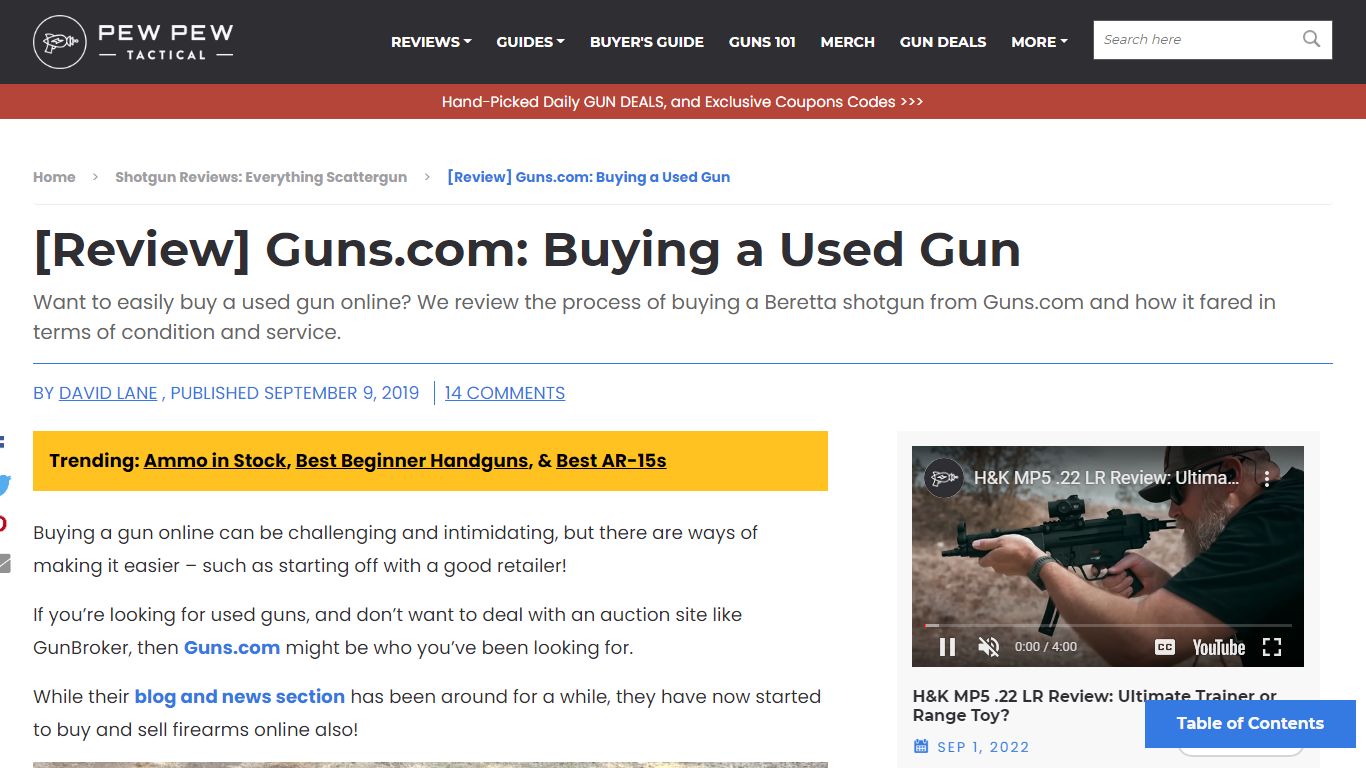 [Review] Guns.com: Buying a Used Gun - Pew Pew Tactical